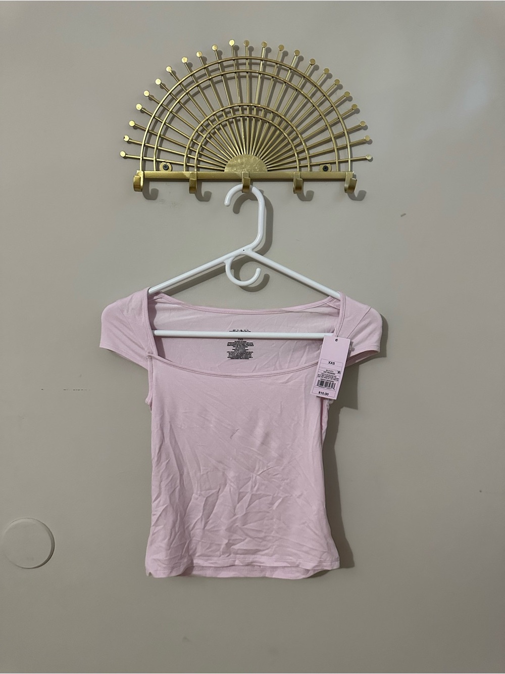 wild fable Light Pink Scoop Neck Crop Top